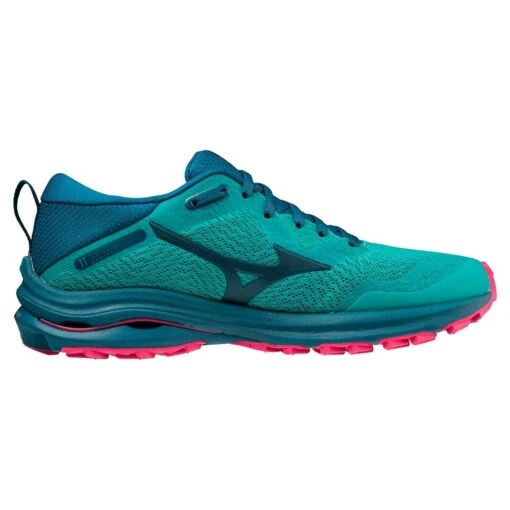 Chaussures De Trail Mizuno Wave Rider TT Wmn Lagoon Maroccan Blue Pink Peacock