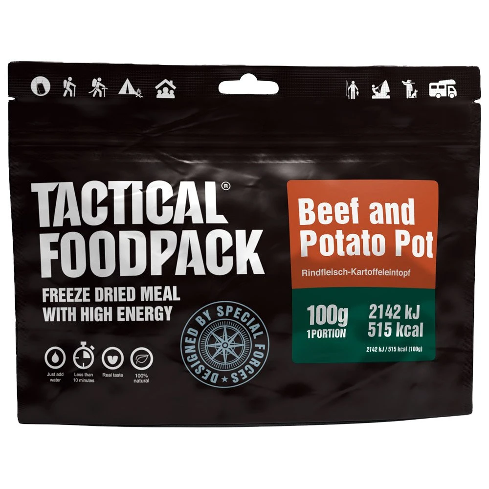 Repas Lyophilisé Tactical Foodpack Bœuf Et Pommes De Terre 100g 1 Repas Lyophilisé Tactical Foodpack Bœuf Et Pommes De Terre 100g