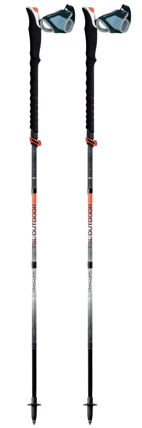 Bâton TSL Connect Carbon 5 Cross Standard Grey Orange 1 Bâton TSL Connect Carbon 5 Cross Standard Grey Orange