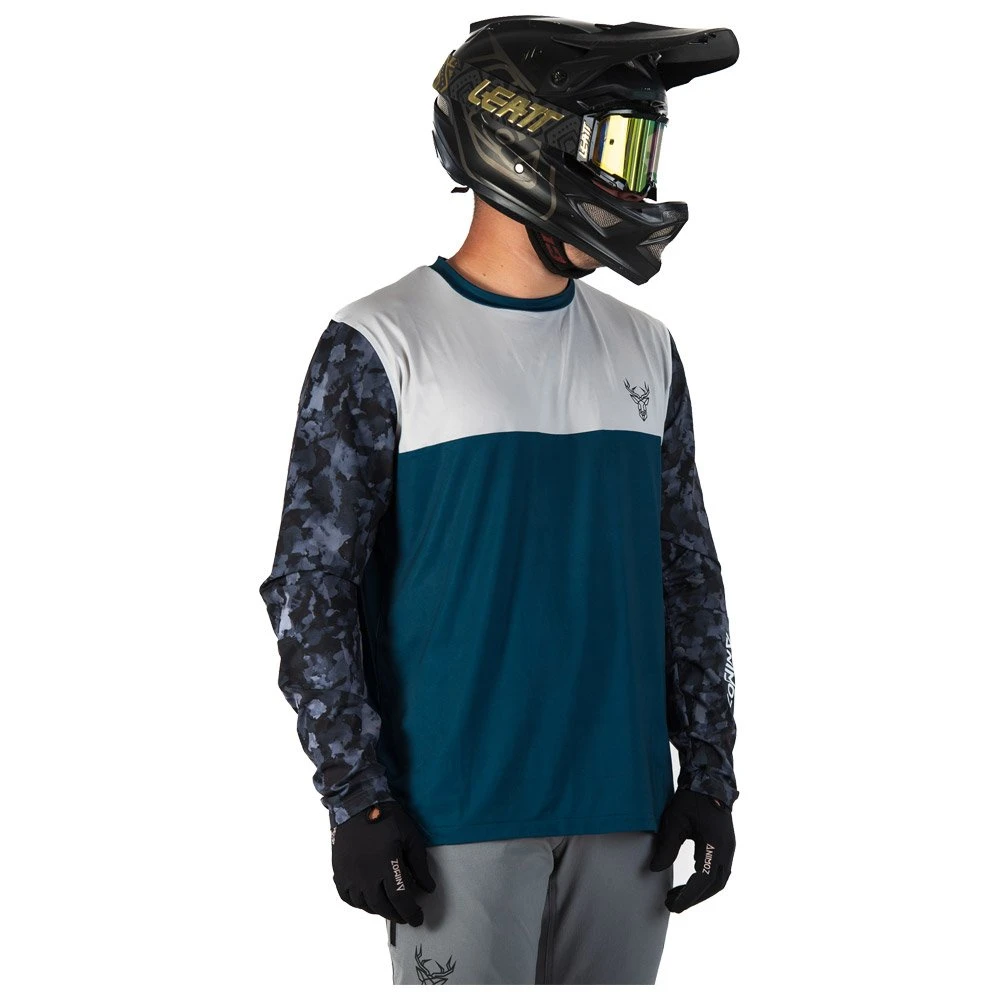 Maillot VTT Animoz Wild ML Blue 1 Maillot VTT Animoz Wild ML Blue