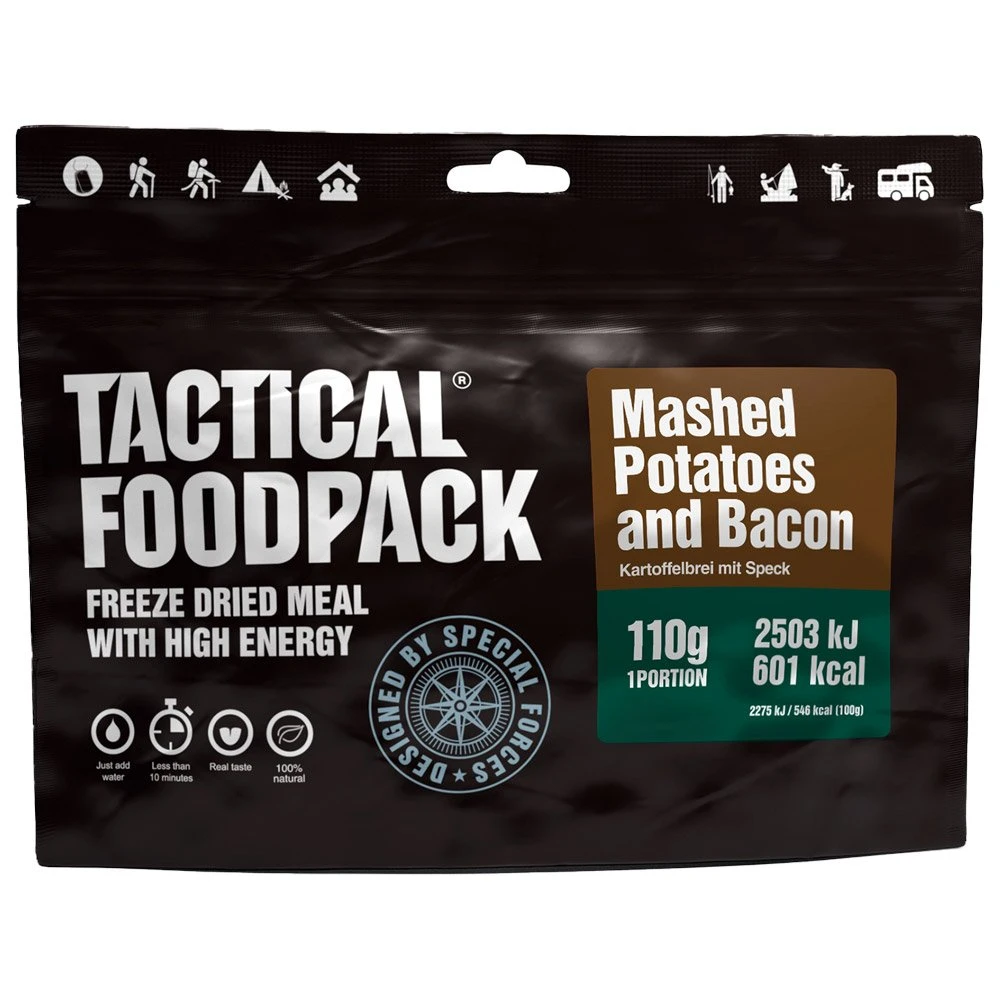 Repas Lyophilisé Tactical Foodpack Purée De Pommes De Terre Et Bacon 110g 1 Repas Lyophilisé Tactical Foodpack Purée De Pommes De Terre Et Bacon 110g