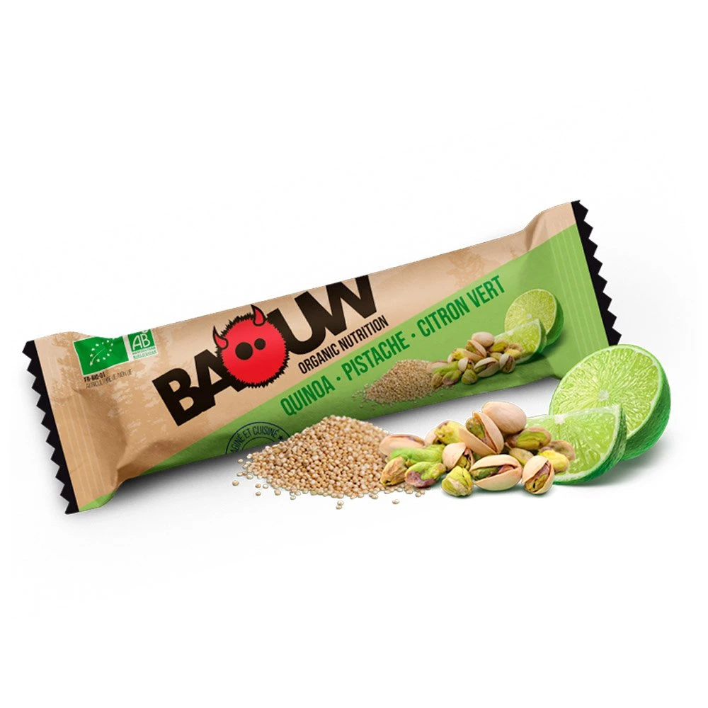 Barre Energétique Baouw Barres Energétiques Bio 25g Quinoa - Pistache - Citron Vert 1 Barre Energétique Baouw Barres Energétiques Bio 25g Quinoa - Pistache - Citron Vert